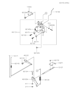 Control Equipment Diagram and Parts List for FX801V-DS25  Cub Cadet Lawn Tractor